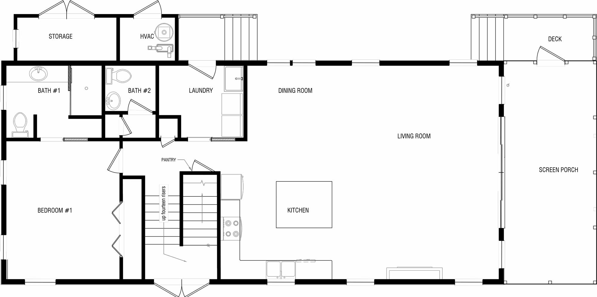 Two story first floor, floor plan